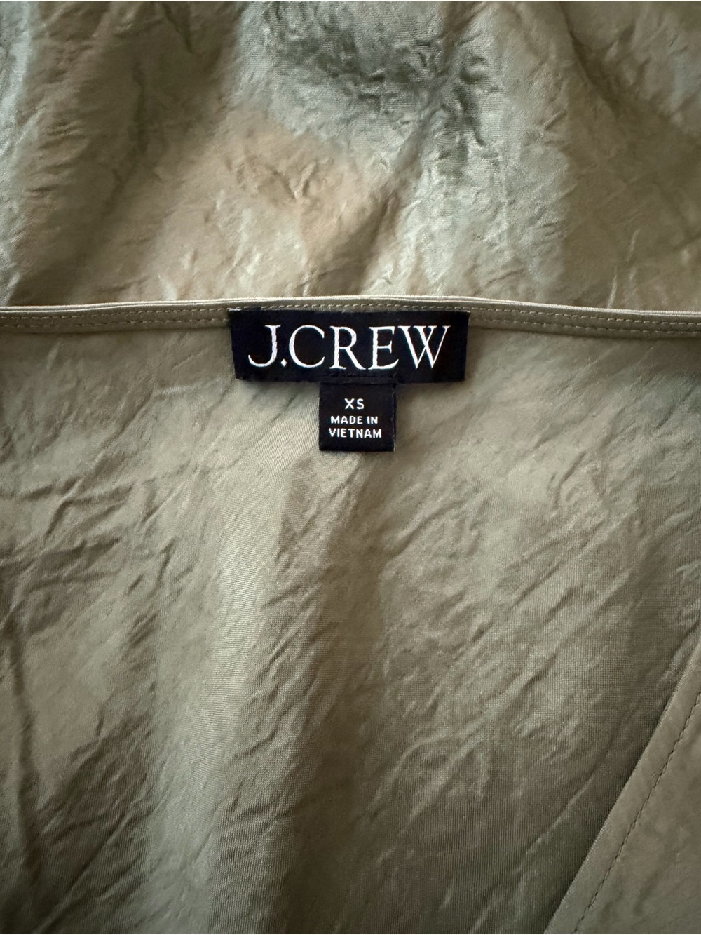 J. Crew Olive Satin Skirt Tank Set - Picture 3 of 3